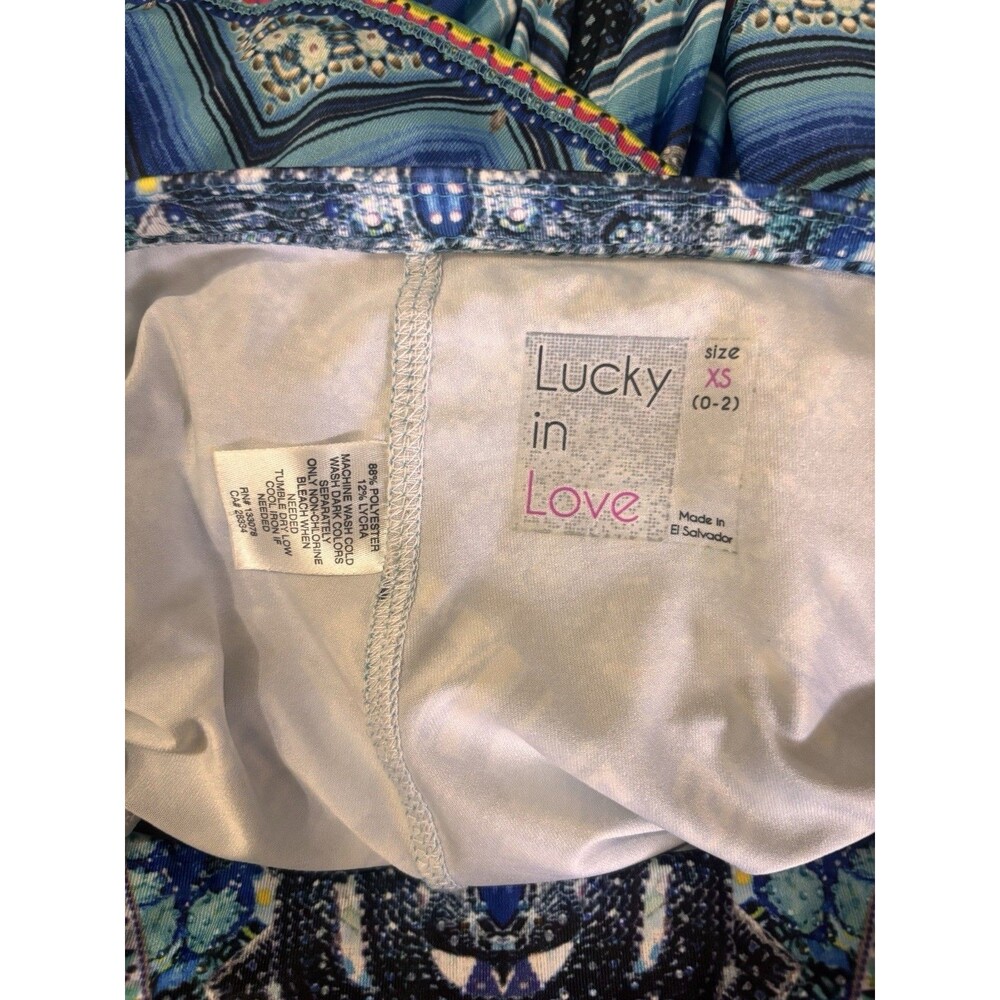 Lucky In Love Tennis Pickelball Skort Skirt Shorts XS Women Pockets Blue Layers - Picture 6 of 7